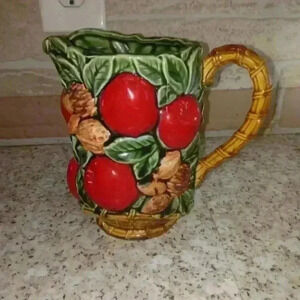 Vintage Inarco Japan Apples Nuts Leaves E4480 pitcher INARCO